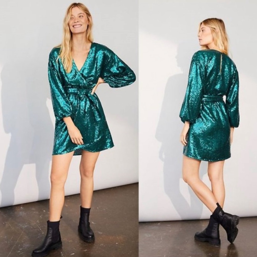 Sequin Anthropologie Lissabette Dress size small